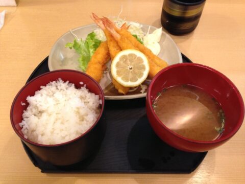 まる重 海老フライ定食
