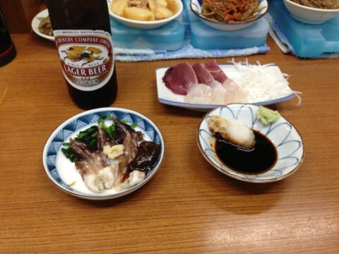 ビール 刺身 1500円