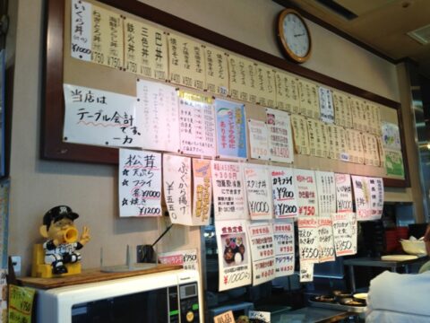 一力のドリンクメニュー