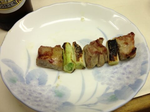 豚バラとネギの塩焼き