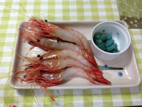 牡丹海老の頭
