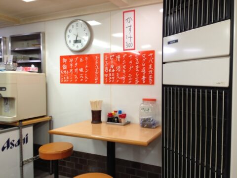 大栄食堂の温かいメニュー