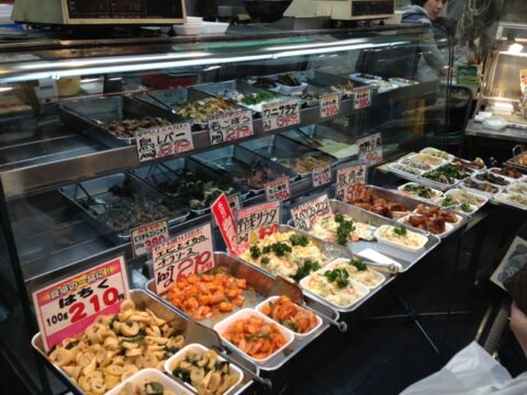 黒門市場で買ったてんぷら