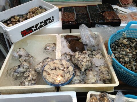 海港産業の貝類売り場