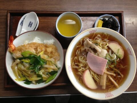 一力の中華そばと天南丼
