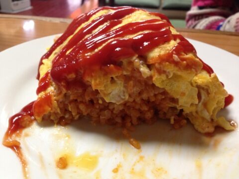 オムライスの断面