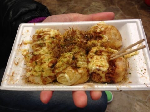 甲賀流なんばグランド花月店の醤油マヨたこ焼き