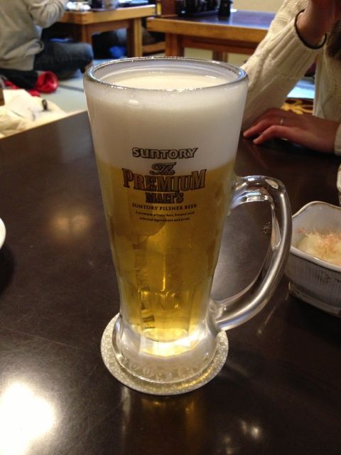 まい泉のビールと大根おろし