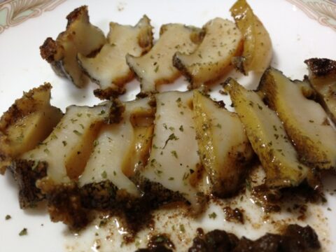 焼いたアワビの肝