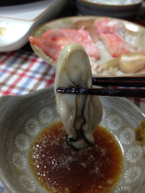 自宅の牡蠣鍋