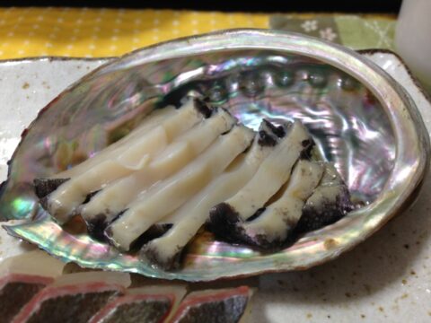 アワビの肝醤油