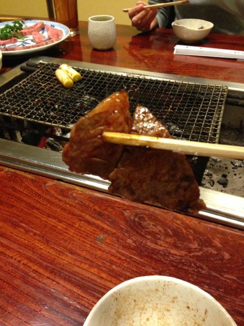 焼いた松阪牛
