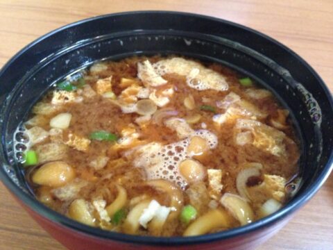 ラク亭のなめこ味噌汁