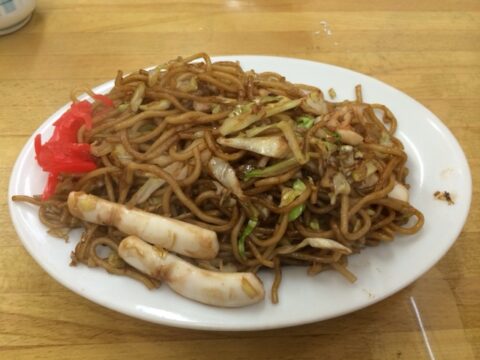 宮前食堂のイカ焼きそば