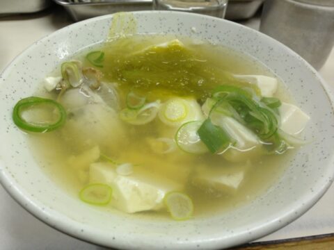 牡蠣湯豆腐の牡蠣