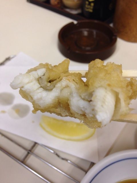 ギンポ天とぬか漬けとビール