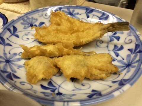 キスと稚鮎とアサリの天ぷら