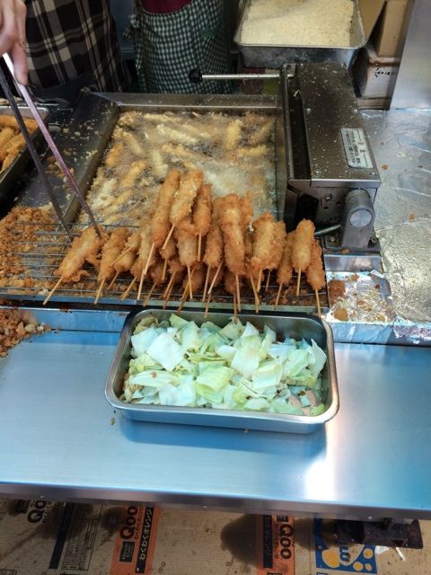 京やの味噌串カツと缶ビール