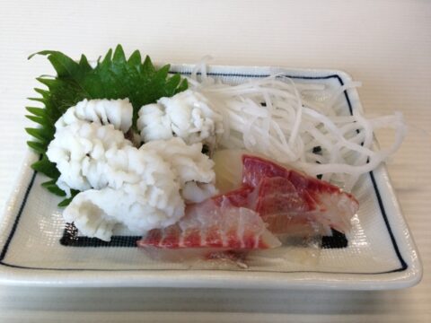 魚源食堂のハモの湯引き