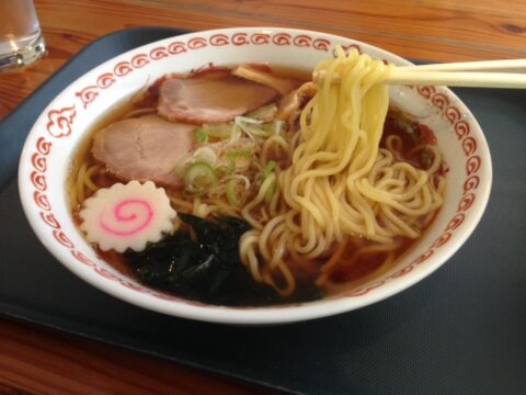 横尾山荘のラーメンの麺