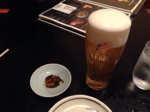 長生庵のビール