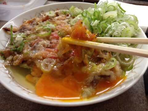 かきつばたの天つまのかき揚げ