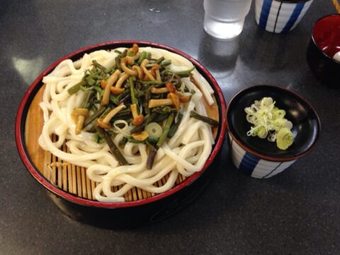 高美亭本店の山菜ざるうどん