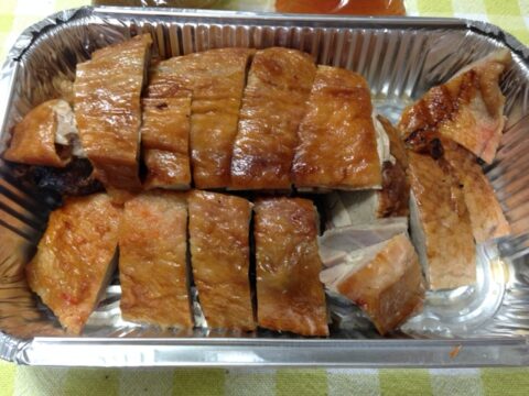 温めた家鴨の香味焼き
