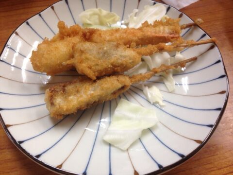 酒の穴の串カツ盛り合わせ