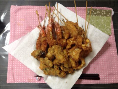 自宅で作ったミックスフライ