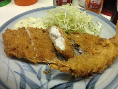 食堂かつやのアジフライ
