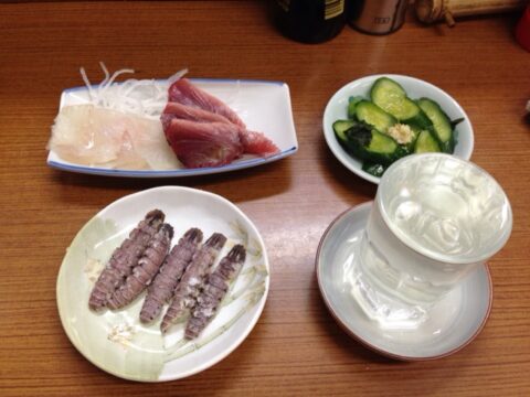 魚源食堂の朝酒全容