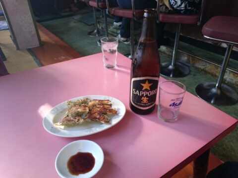 アイヌ娘の餃子とビール