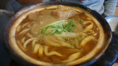味噌煮込みうどんの麺と汁