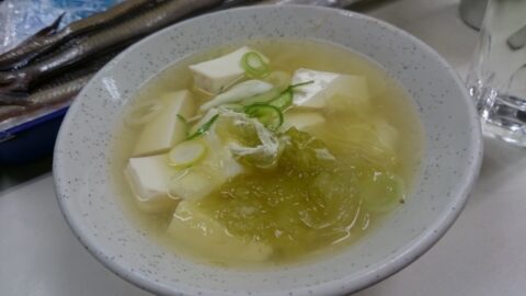 食堂かつやの卵入り湯豆腐
