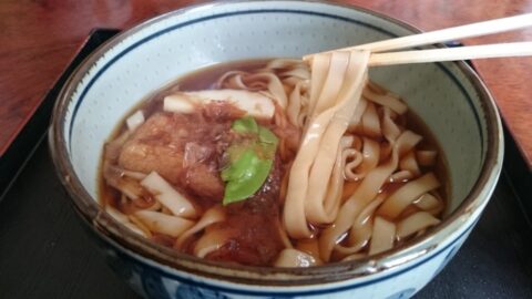 油揚げと花かつおのきしめん