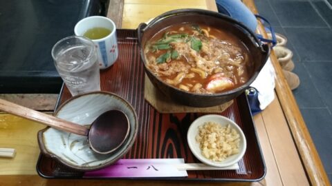 釜揚げきしめん一八の卵煮込み