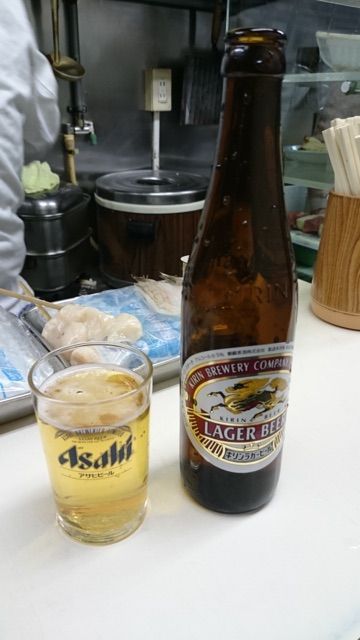 食堂かつやでの冷えたビール
