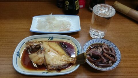 魚源食堂での朝酒全容