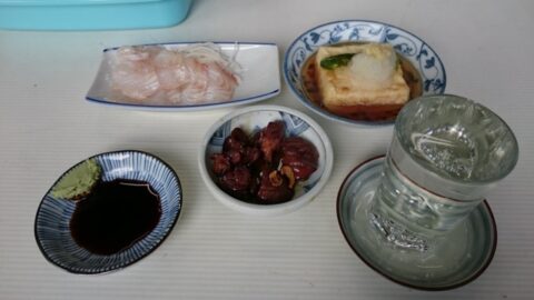 食堂魚源での朝酒全容