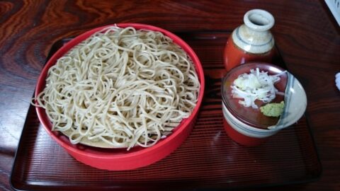 玉川のざるそばと蕎麦湯
