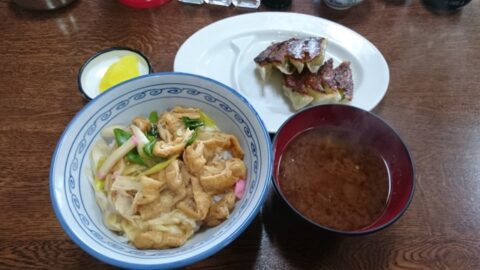 玉の家の志の田丼と餃子