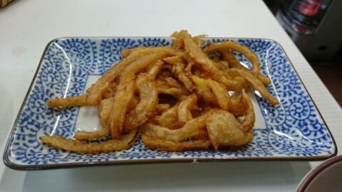 魚源食堂の玉ねぎ天ぷら