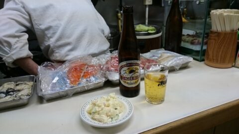 食堂かつやの小瓶ビール