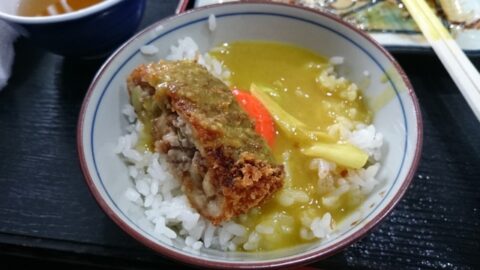 カレーうどんの残り汁と小ライス
