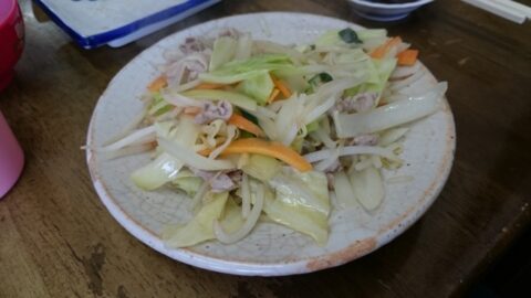 魚一食堂の野菜炒め