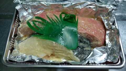 お土産の銀ダラと金目の西京焼き
