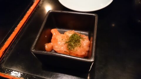 長生庵の鮭料理