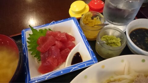 まぐろブツとからし・わさび