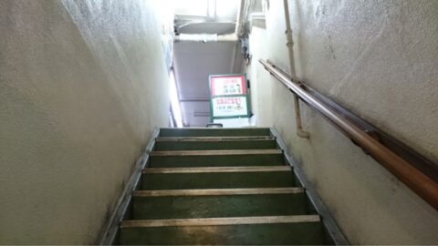 カフェ食堂みどりへ向かう階段